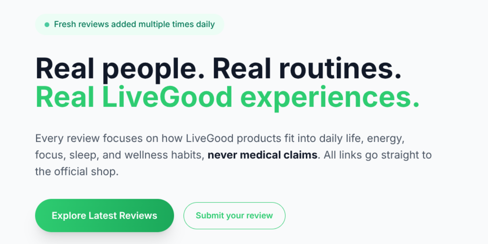 LiveGood Product Reviews logo